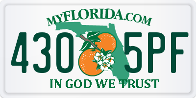 FL license plate 4305PF