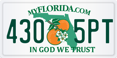 FL license plate 4305PT