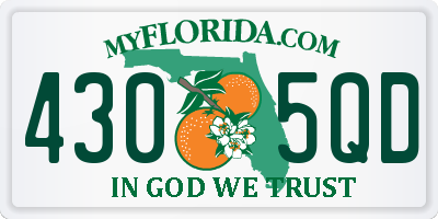 FL license plate 4305QD