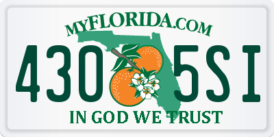 FL license plate 4305SI
