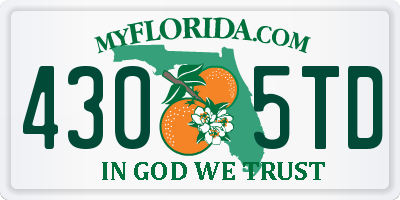 FL license plate 4305TD