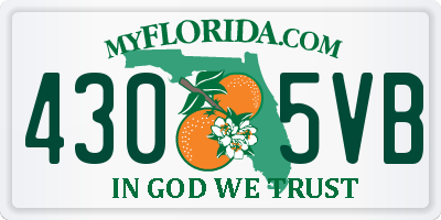 FL license plate 4305VB
