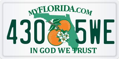 FL license plate 4305WE