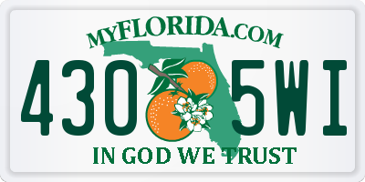 FL license plate 4305WI