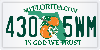FL license plate 4305WM