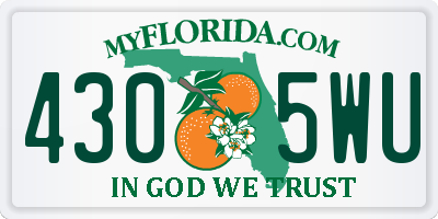 FL license plate 4305WU