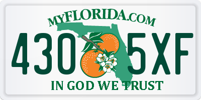 FL license plate 4305XF