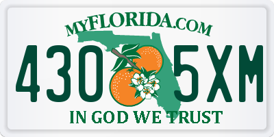 FL license plate 4305XM