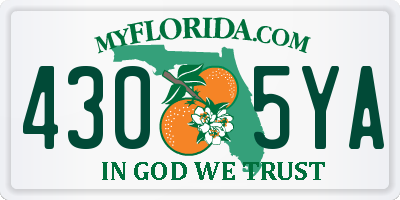 FL license plate 4305YA