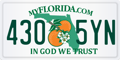 FL license plate 4305YN
