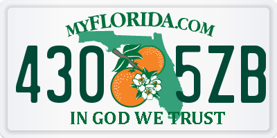 FL license plate 4305ZB