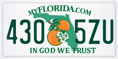 FL license plate 4305ZU