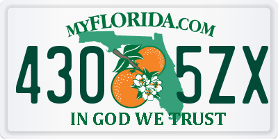 FL license plate 4305ZX