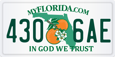 FL license plate 4306AE