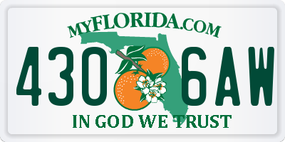FL license plate 4306AW