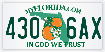 FL license plate 4306AX