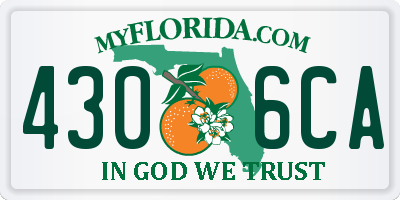 FL license plate 4306CA
