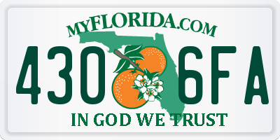 FL license plate 4306FA