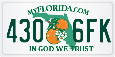 FL license plate 4306FK