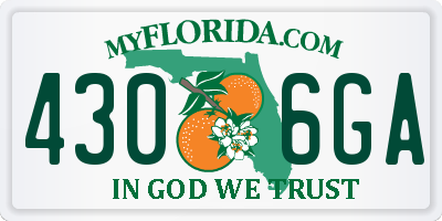 FL license plate 4306GA