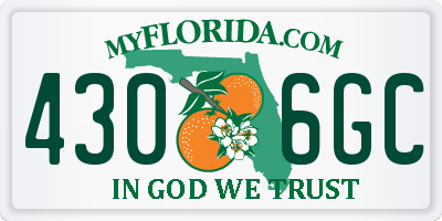 FL license plate 4306GC