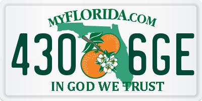 FL license plate 4306GE