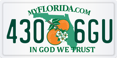 FL license plate 4306GU