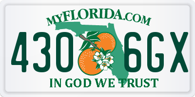 FL license plate 4306GX