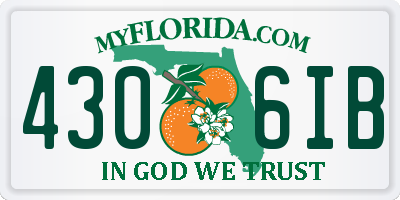 FL license plate 4306IB