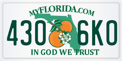 FL license plate 4306KO