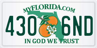 FL license plate 4306ND