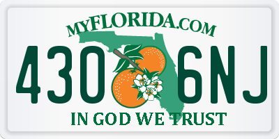 FL license plate 4306NJ