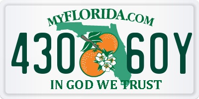 FL license plate 4306OY