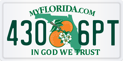 FL license plate 4306PT