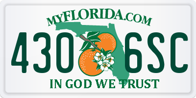 FL license plate 4306SC