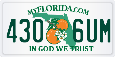 FL license plate 4306UM