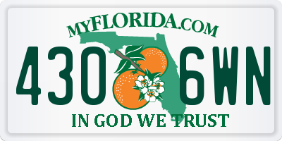 FL license plate 4306WN