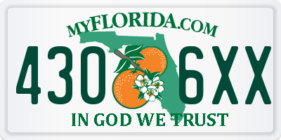 FL license plate 4306XX
