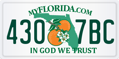 FL license plate 4307BC