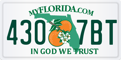 FL license plate 4307BT