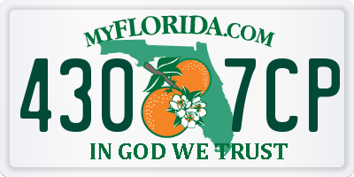 FL license plate 4307CP