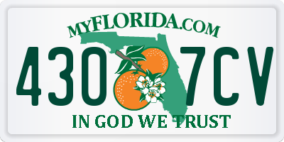 FL license plate 4307CV
