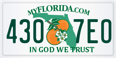 FL license plate 4307EO
