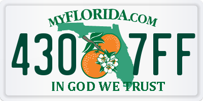 FL license plate 4307FF