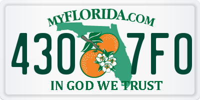 FL license plate 4307FO