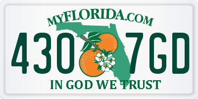 FL license plate 4307GD