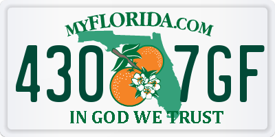 FL license plate 4307GF