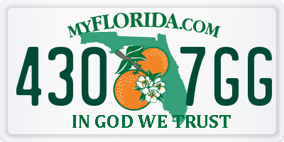FL license plate 4307GG