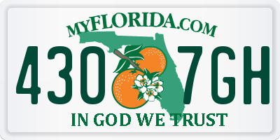 FL license plate 4307GH