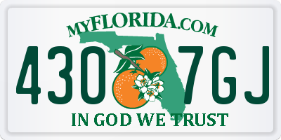 FL license plate 4307GJ